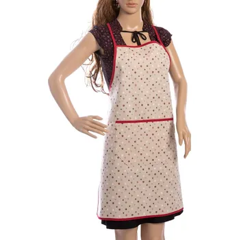 Kuchyňská zástěra Lavandia Levandulová zástěra Puntík na režné (Lavandia Levandulová farma Krásná a funkční levandulová zástěra s integrovaným vonným pytlíčkem BIO levandule. Zástěra 90 x 70 cm. Včetně vonného polštářku plného BIO levandule lékařské.)