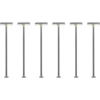 Modelová železnice VIESSMANN 63646 H0 Lampa nádražní 2 světla 70mm LED bílá 6ks VI63646