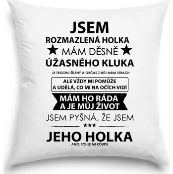 Žertovný předmět Polštář - Jsem rozmazlená holka