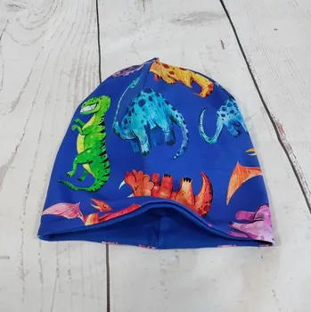Čepice Yháček Šmoulí čepička Yháček, dinosauři na královsky modré Velikost:: L