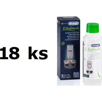 Příslušenství pro přípravu kávy DeLonghi EcoDecalk DLSC202 200 ml sada 18 ks odstraňovač vodního kamene je špičkový ekologický přípravek do manuálně ovládaných i automatických kávovarů.
