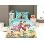 Dětské povlečení Matějovský KRTEK V AUTĚ (Krteček) bavlna hladká, 90x130cm