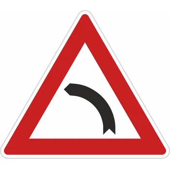 Dopravní značka Dopravní značka A1b, Zatáčka vlevo Dopravní značka 840×755 mm