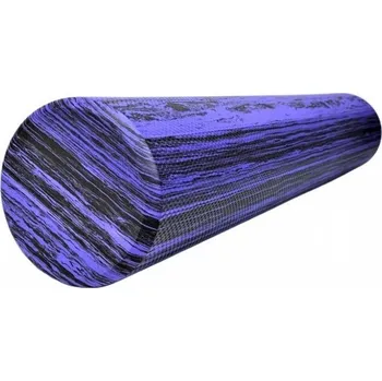 podložka na cvičení Pilates pěnový válec 90 x 15 cm fialovo černý mramor