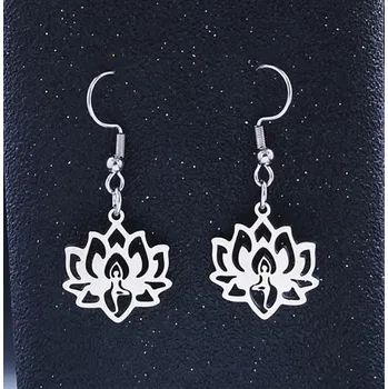 Náušnice B-TOP Náušnice z nerezové oceli Lotosový Květ