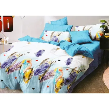 Povlečení Beilai 7- dílné 3D tyrkysové povlečení Barva: Modrá, rozměr: 140x200 + 70x90 + 40x50