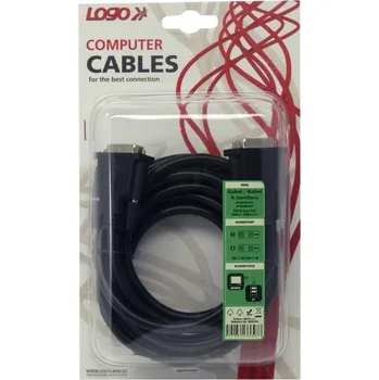 Video kabel Logo Kabel DVI 24+1 M-DVI 24+1 M, DVI-D dual link, 3m, stíněný, černá, blistr 33627