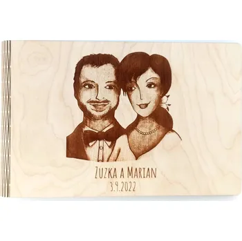 Diář MAJADESIGN Dřevěné fotoalbum S FOTOGRAFIÍ