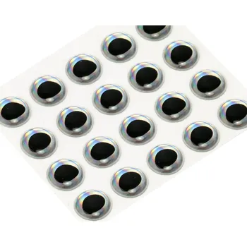 Sybai 3D Epoxy Fish Eyes Rainbow Silver 5mm