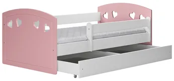 Dětská postel Dětská postel Julie 180 x 80 cm bílá/růžová