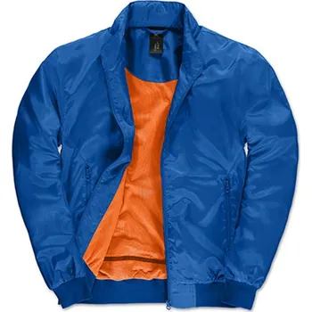 Pánská větrovka B&C Pánská bunda JM963 Royal Blue-Neon Orange L