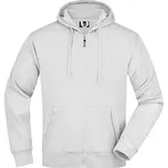 James&Nicholson Pánská mikina s kapucí JN042 White XL