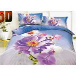 Beilai 7- dílné 3D Povlečení Orchidej Barva: Fialová, rozměr: 140x200 + 70x90 + 40x50