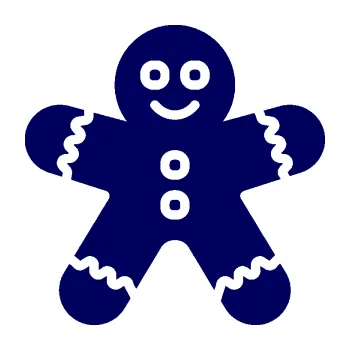 Samolepící dekorace Perníček 001 (23 - tmavě modrá) SAMOLEPKA NA AUTO, NÁLEPKA, FÓLIE, POLEP, TUNING, VLASTNÍ TEXT, TISK, AUTOSAMOLEPKY.cz, POLEPY, OBRÁZEK, LOGO, 3D STICKERS