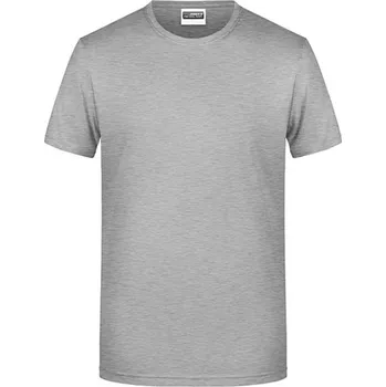 Pánské tričko James&Nicholson JN8008 Pánské triko 8008 Grey Heather XL