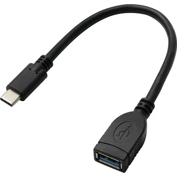 Kabel GoGEN USB A/USB-C 3.1, OTG, 0,2m - černý