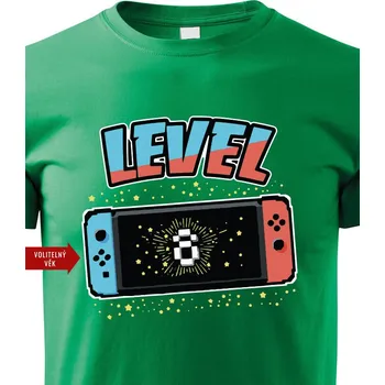 Chlapecké tričko Dětské narozeninové tričko Level, Barva Zelená, Velikost 158 cm/12 roků, Canvas Dětské tričko Bezvatriko.cz 1653