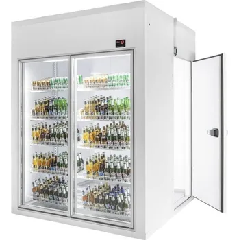 Mraznička Stavebnicový chladicí box se skleněnými dveřmi 180×120×220 cm