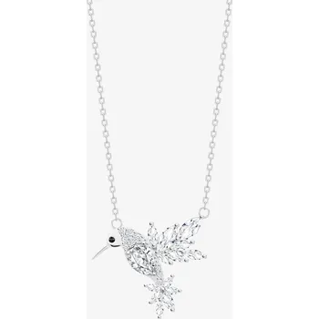 Náhrdelník Preciosa stříbrný náhrdelník Gentle Gem, kolibřík, kubická zirkonie, bílý