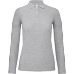 B&C Dámská polokošile s dlouhým rukávem PWI13 Heather Grey XS
