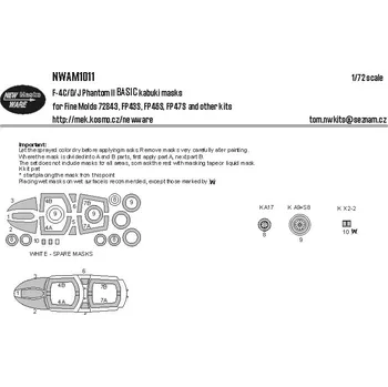 Plastikový model 1/72 Mask F-4C/D/J Phantom II BASIC (FINEM)