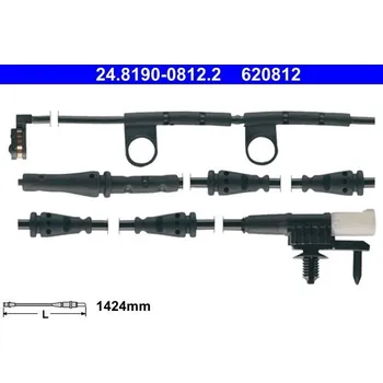 Brzdový systém Výstražný kontakt, opotřebení obložení ATE 24.8190-0812.2