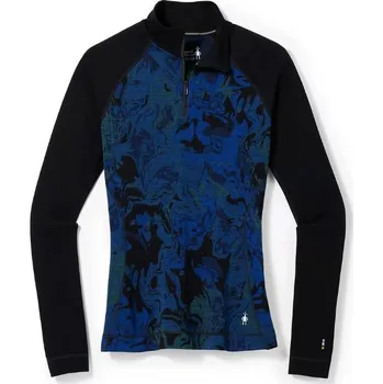 Dámské termoprádlo Smartwool W CLASSIC THERMAL MERINO BL PTTRN 1/4 ZB blueberry hill marble spodní prádlo