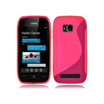 Pouzdro na mobilní telefon Silikonové pouzdro obal Nokia 710 Lumia - růžové