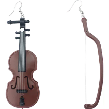 Náušnice Náušnice - Housle se smyčcem