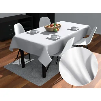 ubrus Obdélníkový bavlněný saténový ubrus ST-001 Bílý 50x100 cm