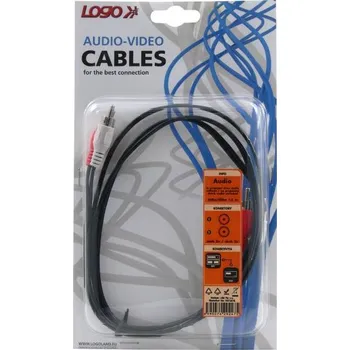 Audio kabel Logo Kabel Cinch 2x M-Cinch 2x M, 1.5m, černá, blistr 29247