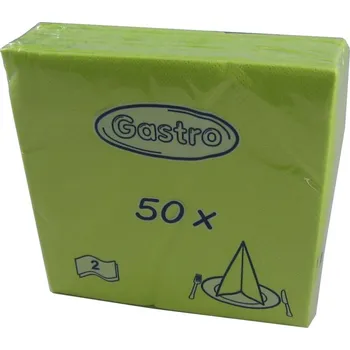 Papírový ubrousek Ubrousky 2-vrstvé, 33 x 33 cm žlutozelené [50 ks]