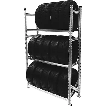 Uskladnění pneumatiky Wexta Regál na pneumatiky s ráfkem, 1972x1350x400 mm, 3 police, základní