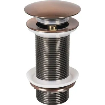 Sifon Umyvadlová výpusť PUSH-OPEN 1 1/4" dlouhý měděná červená