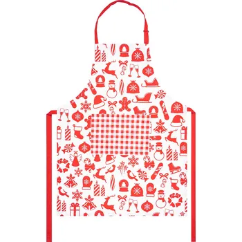 Kuchyňská zástěra Trade Concept Kuchyňská zástěra Dárky, 60 x 80 cm, červená