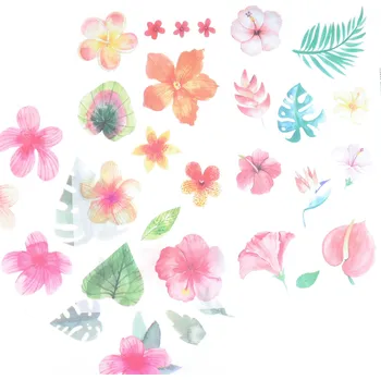 Náplň do diáře CuteArt Velké samolepky - Watercolor Blossom, 3 archy