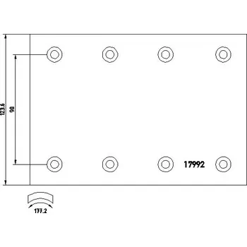 Brzdová čelist Sada brzdoveho oblozeni, bubnova brzda LUMAG 17992 00 101 10