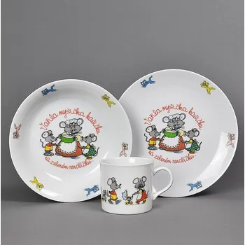 soupr. 3díl. MYŠIČKA, děts.jídel., porcelán
