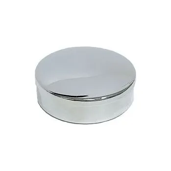 Dárková krabička Stříbrná kulatá krabička, hladká