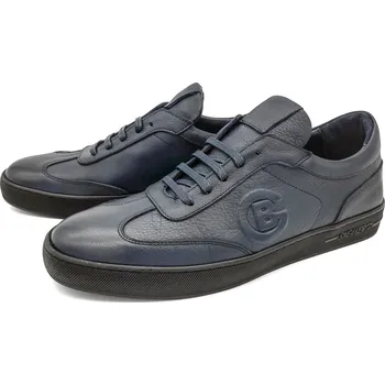 Pánské polobotky Pánské kožené polobotky 204-2888/B WILD modrá Barva: Modrá, Velikost: 43