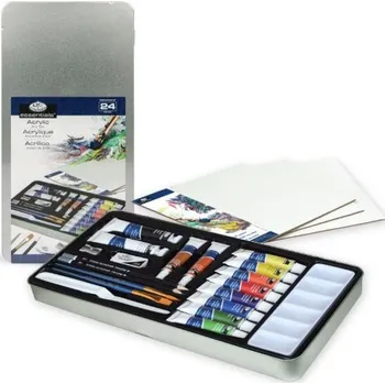 Speciální výtvarná barva Sada akrylových barev v plechovém boxu - RSET-ART2401