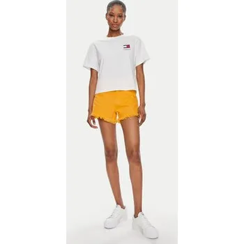 Dámské kraťasy Sisley Džínové šortky 4QVSL9014 Žlutá Regular Fit 26