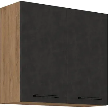 Kuchyňská skříňka LEMPERT Horní skříňka VIKTORIE grafit mat 49 (80 cm)