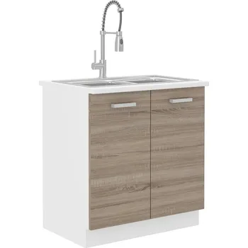 Kuchyňská skříňka LEMPERT Dolní dřezová skříňka DANIELA 1 s pracovní deskou (80 cm)