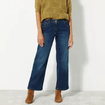 Dámské džíny Široké zkrácené džíny modrá 40