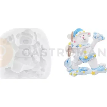 Kuchyňská sůl Silikonová forma na cukorovou hmotu ve tvaru polárního medvěda - SLK396, 65x65 mm | SILIKOMART, SugarFlex