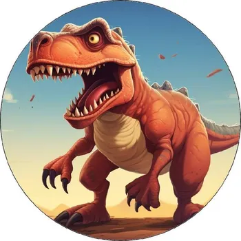 Jedlá dekorace na dort Jedlý papír tyranosaurus Rex 19,5cm