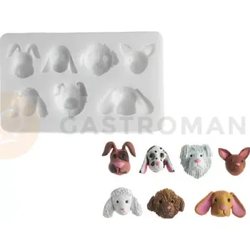 Kuchyňská sůl Silikonová forma na cukrovou hmotu ve tvaru psů - SLK268, 42x28 mm | SILIKOMART, SugarFlex