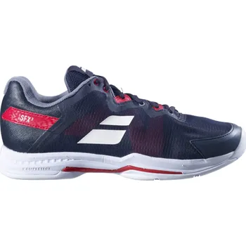 Pánská tenisová obuv Pánská tenisová obuv BABOLAT SFX ALL COURT MEN BLACK / POPPY - UK 9,5