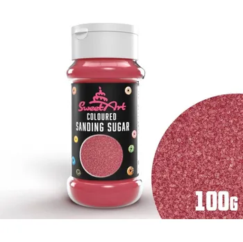Jedlá dekorace na dort SweetArt – Cukrový písek – Vínově červený – 100 g